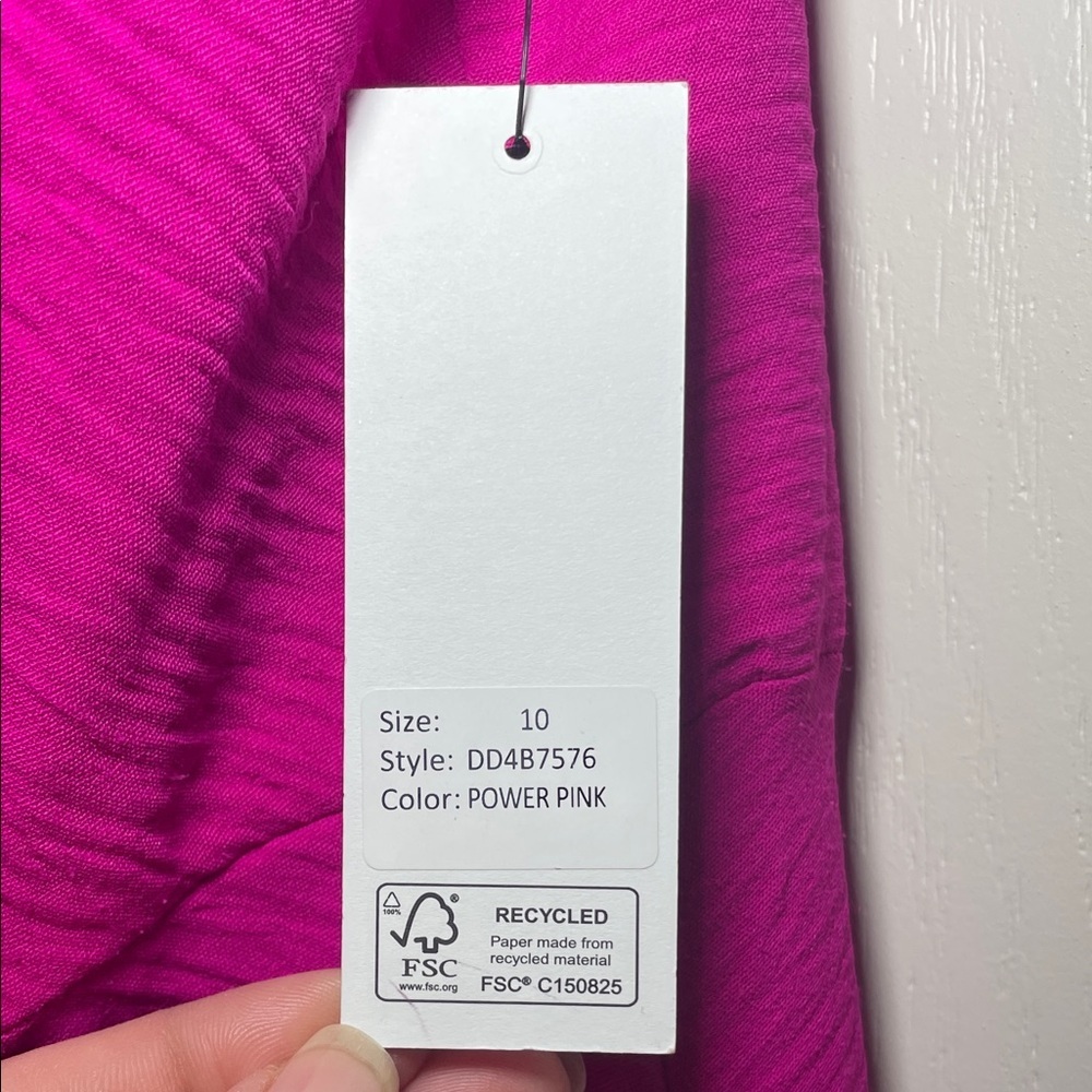 DKNY Fuchsia High Low Dress sz 10 - Picture 3 of 7